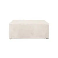 table basse lisa design pirae - table basse avec plateau relevable et coffre - en velours côtelé - 107 cm - beige