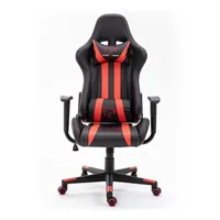 chaise gaming akord fauteuil des jeux fg33 noir et rouge