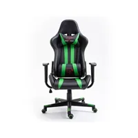 chaise gaming akord fauteuil des jeux fg33 noir et vert