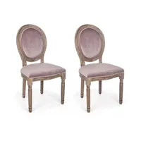 tabouret bas bizzotto chaise lot de 2 chaises mathilde rose