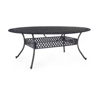 table de jardin bizzotto salon table extérieure ivréa ovale 205 x 152 cm aluminium moulé