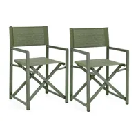 chaise de jardin bizzotto salon lot 2 chaises 2 chaises metteur en scèen taylor verte
