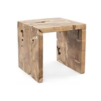 table d'appoint bizzotto salon table d'appoint table d'appoint rocio 45 x 45 cm bois de teck