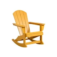 fauteuil de jardin outsunny fauteuil de jardin adirondack à bascule rocking chair style néo-rétro assise dossier ergonomique hdpe orange