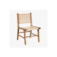 chaise sklum chaise de salle à manger en bois de teck catua bois de teck 86 cm