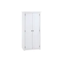 armoire idimex armoire blanche paulo penderie en pin massif avec 2 portes