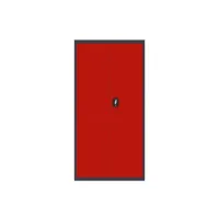 armoire de bureau vidaxl classeur anthracite et rouge 90x40x180 cm acier