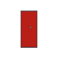 armoire de bureau vidaxl classeur anthracite et rouge 90x40x200 cm acier
