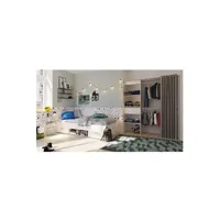 chambre complète enfant demeyere chambre complète enfant lila : lit + dressing - décor blanc - fabriqué en france
