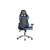 fauteuil de bureau meubletmoi fauteuil de bureau gaming noir et bleu dossier inclinable - game over