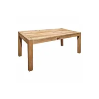 table à manger meubletmoi table de repas l.160 cm rectangulaire en bois de pin recyclé - chalet