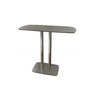 table haute meubletmoi table haute rectangulaire 120 cm plateau céramique - sigma