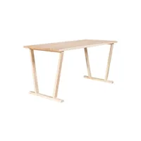 table à manger astigarraga - ensemble pieds de table modulable en pin massif et plateau bok