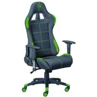 chaise de bureau gaming green  noir vert mesh