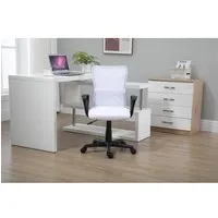 chaise de bureau ergonomique réglable blanc stacy
