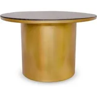 table basse ronde d60cm arturo métal or et marbre noir