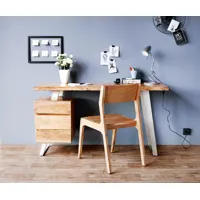 table-bureau live-edge 150x60 cm acacia nature 3 tiroirs