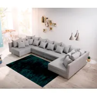 canapé clovis xl gris tissu plat module sofa