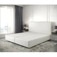 cadre de sommier dream-well 180x200 cuir synthétique blanc