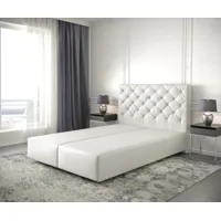 cadre-de-sommier dream-great 160x200  cuir synthétique blanc