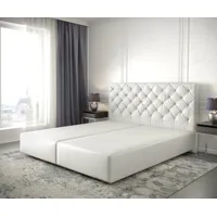 cadre-de-sommier dream-great 180x200  cuir synthétique blanc