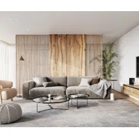 big-sofa cubico 290x130 velours gris argenté