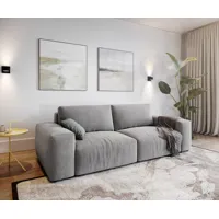 big sofa lanzo l 260x110 cm microfibre gris
