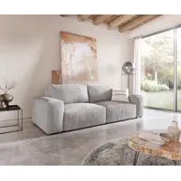 big sofa lanzo l 260x110 cm cord gris argenté