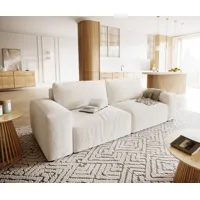 big sofa lanzo xl 270x130 cm bouclee crème-blanc