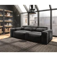 big-sofa sirpio l 260x110 cm microfibre noir
