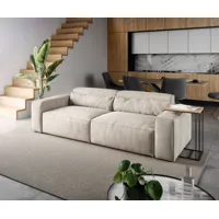 big-sofa sirpio l 260x110 cm velours côtelé beige