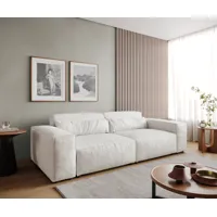 big-sofa sirpio l 260x110 cm bouclee crème-blanc
