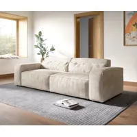 big-sofa sirpio xl 270x130 cm velours côtelé beige