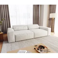 big-sofa sirpio xl 270x130 cm bouclee crème-blanc