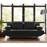 canapé-lit cady 200x90 cm noir avec fonction lit