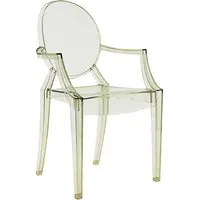 kartell chaise louis ghost - vert cristal