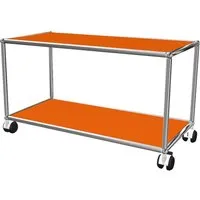 usm haller meuble tv / hifi  - s - 26 orange pur - roulettes dures pour tapis