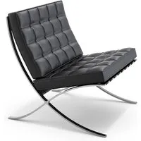 knoll international fauteuil mies van der rohe barcelona  - volo black - noir - relax