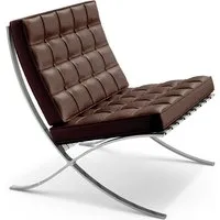 knoll international fauteuil mies van der rohe barcelona  - volo coffee-bean - marron - standard