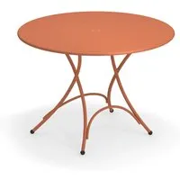 emu table pliante ronde pigalle - rouge érable