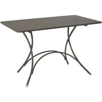 emu table pliante rectangulaire pigallet - gris/vert