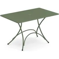 emu table pliante rectangulaire pigallet - vert militaire
