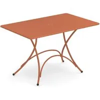 emu table pliante rectangulaire pigallet - rouge érable