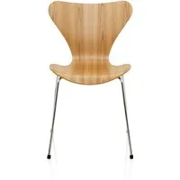 fritz hansen chaise série 7 3107 - couleur bois - orme - chromé