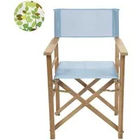 jan kurtz fauteuil metteur en scène maxx - teck - fleur greenwich feuille - teck