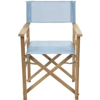 jan kurtz fauteuil metteur en scène maxx - teck - bleu marine - teck