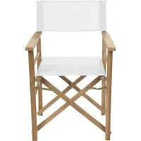jan kurtz fauteuil metteur en scène maxx - teck - blanc - teck
