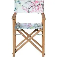 jan kurtz fauteuil metteur en scène maxx - teck - chinoiserie flower - teck - chinoiserie flower - teck