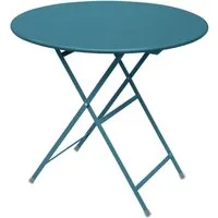 emu table pliante arc en ciel ronde - bleu