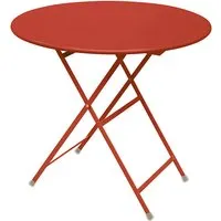 emu table pliante arc en ciel ronde - rouge